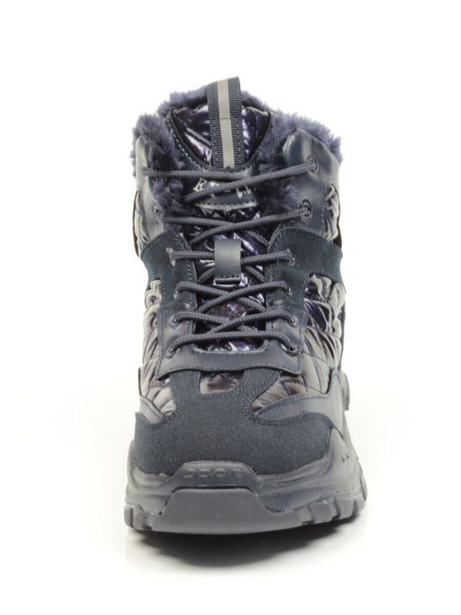 04-8524-2 DARK BLUE Ботинки женские зимние (искусственные материалы) - Фабричный китай фото 6