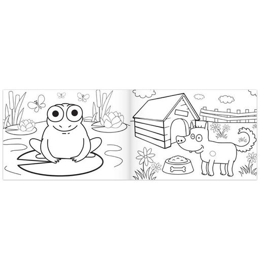 Раскраска Любимые животные, 12 стр., Синий трактор  фото 3