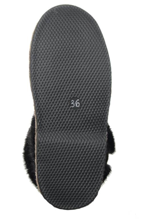 Унты женские на войлочной подошве. Черные. Мех норка черная. Короткие - Roshva фото 4