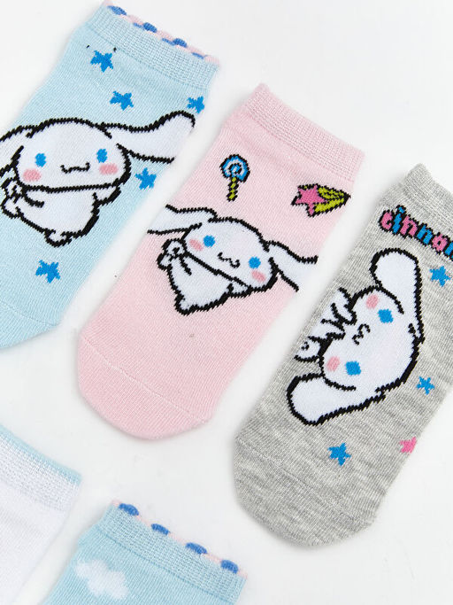 Cinnamoroll Desenli K?z ?ocuk Patik ?orap 5li