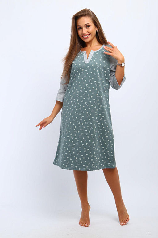 Сорочка теплая, футер с начесом (01060) - Плиона фото 7