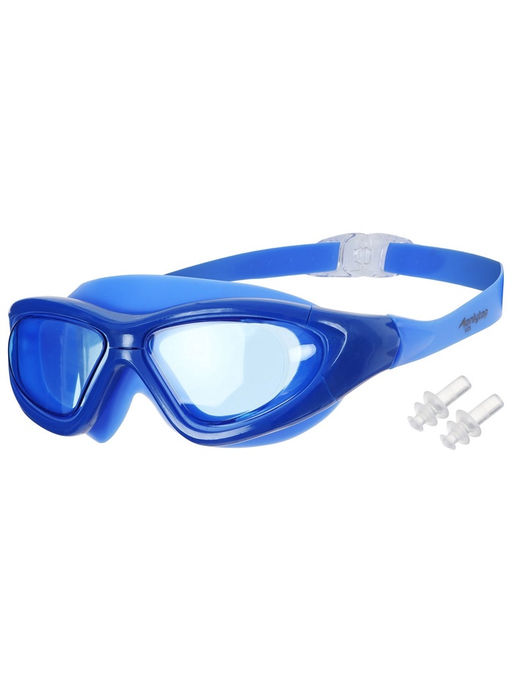 Очки для плавания ONLYTOP, беруши, цвет синий