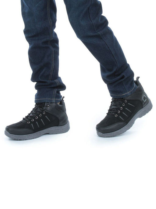 03-CRK6606-6 BLACK/GREY Ботинки зимние мужские - No name фото 3