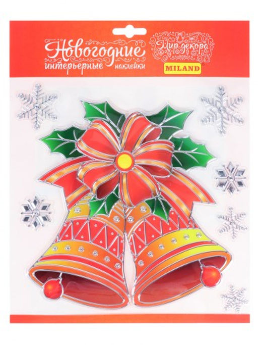Наклейки на листе 25*25см "Новогодние колокольчики" (НУ-9240)