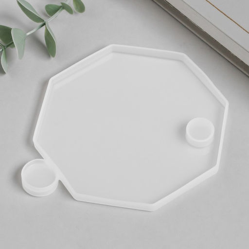 Молд силикононовый «Шкатулка многогранник - крышка» 10,3 х 10,3 х 0,7 см