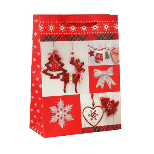 Цена за 12 шт. Пакет подарочный 18х24х8.5 / 362-52-S /уп 12/720/Новый год - ГалеонТрейд фото 6