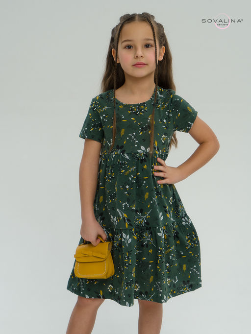 Платье Тия горчичные ветки - Sovalina фото 5