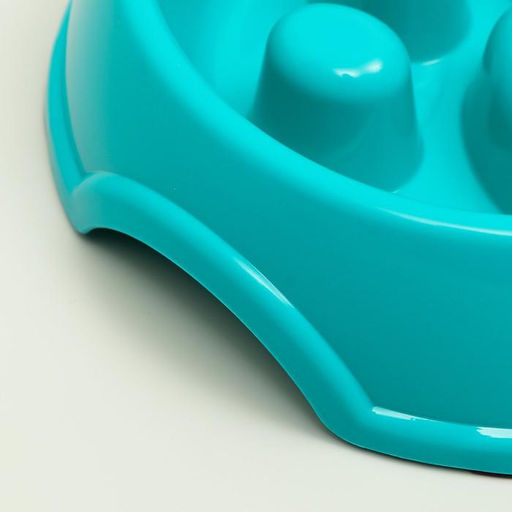 Миска для медленного кормления Лапа, 18,5 х 17,5 х 5 см, бирюзовая - Пижон фото 2