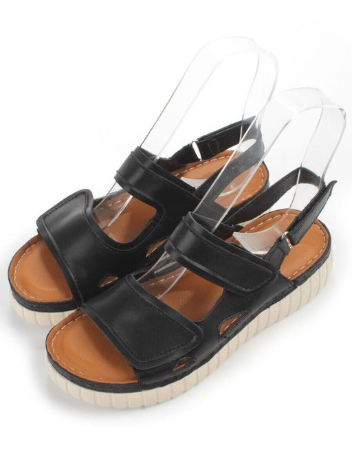 08-PED175-2 BLACK Босоножки женские (натуральная кожа)