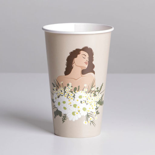 Цена за 10 шт. Стакан для цветов Ромашки, 350 мл