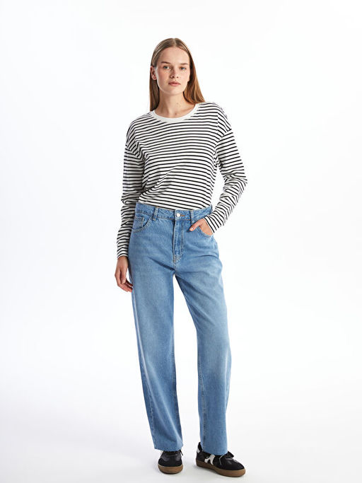 Straight Fit Kad?n Jean Pantolon