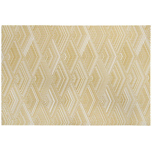 Салфетка под горячее (термосалфетка) Ромбы 30х45см ПВХ, бежевый с золотом (Китай)