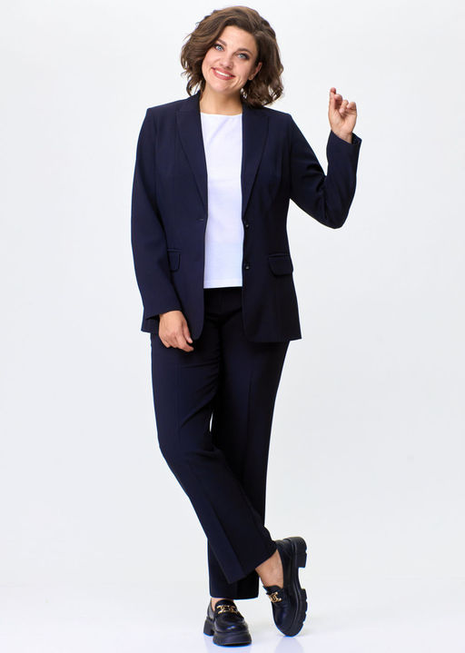 Жакет БелЭльСтиль 203 темно-синий однотон фото 3