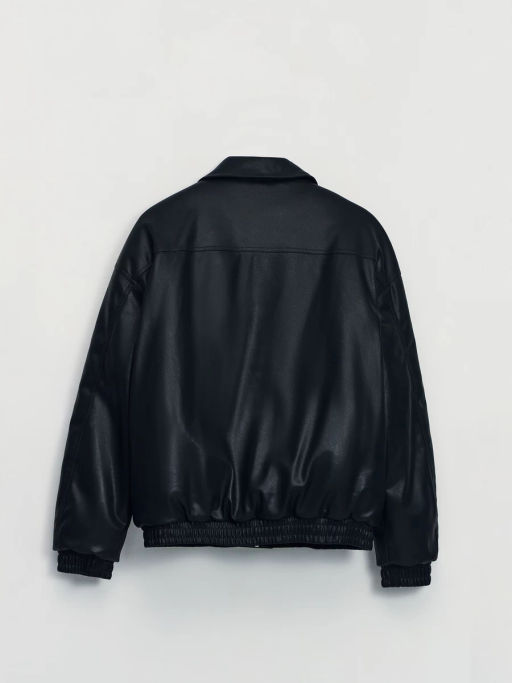 Утепленный бомбер из экокожи / Zarina  фото 2