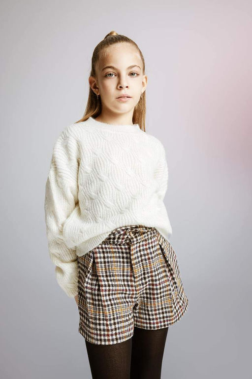 Клетчатые шорты для девочек - Defacto фото 3