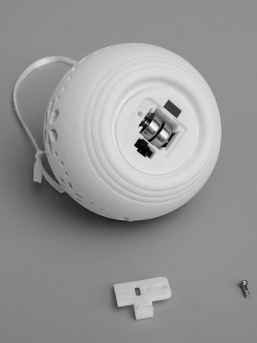 Ёлочный шар Орнаменты, 6.96.95.9 см, 1 LED, от батареек LR443, свечение тёплое белое - Luazon lighting фото 4
