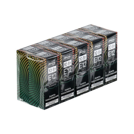 Цена за 10 шт. Лампа накаливания, 10 Вт, E12, 220 В, для ночников и гирлянд, прозрачная