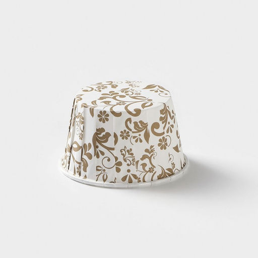 Цена за 50 шт. Форма для выпечки круглая Доляна «Вензель белый», d=6.5 см, белая