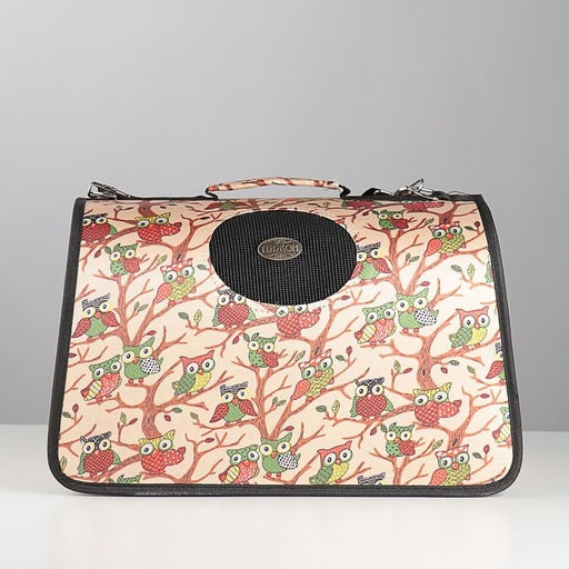 Сумка-переноска каркасная Совы, размер М, 40 х 21 х 27 см - Пижон фото 2