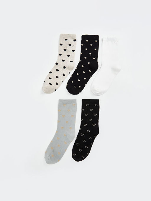 Desenli Kad?n Soket ?orap 5li