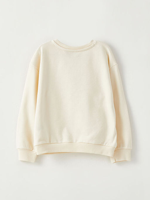 Bisiklet Yaka Ta? Bask?l? Uzun Kollu K?z ?ocuk Sweatshirt - Waikiki фото 2