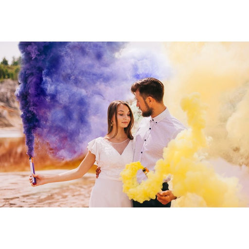 Цветной дым жёлтый, заряд 1,75 дюйма, МАКСИ, очень высокая интенсивность, 30 сек, 11,5 см - Simaland фото 3