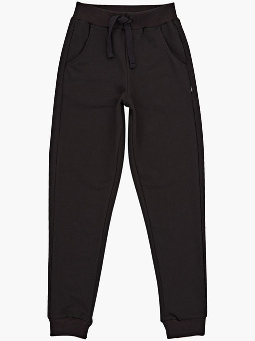 Брюки базовые для мальчика на резинке черные 22-6001 черный - Mini maxi фото 4