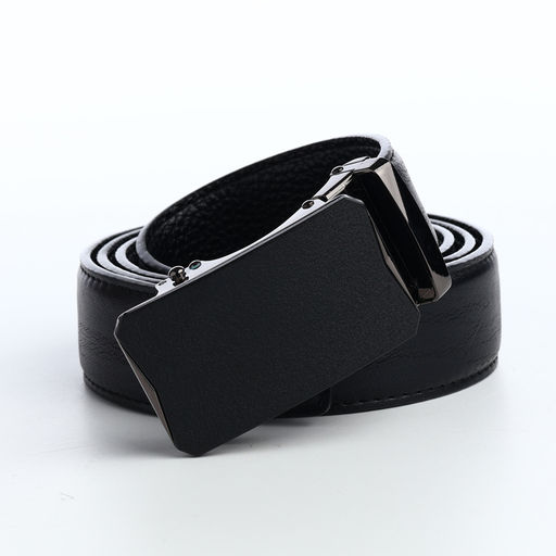 Ремень мужской, регулируемая длина, ширина 3.6 см, пряжка автомат, чёрный