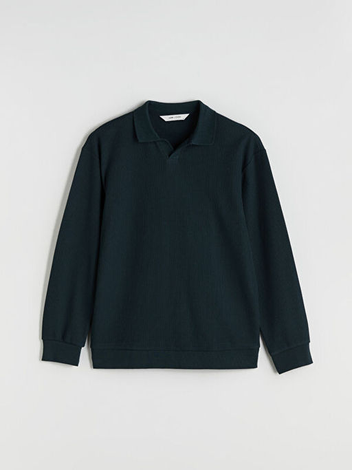Polo Yaka Erkek Sweatshirt