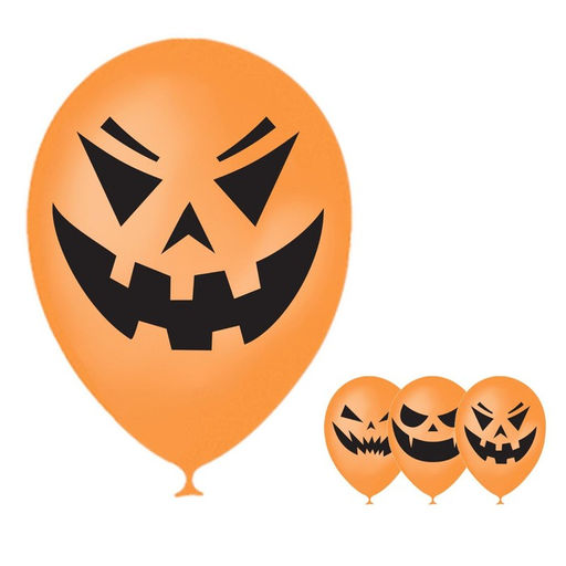 Воздушные шары латексные 12" «Страшные тыквы», 5 шт., МИКС