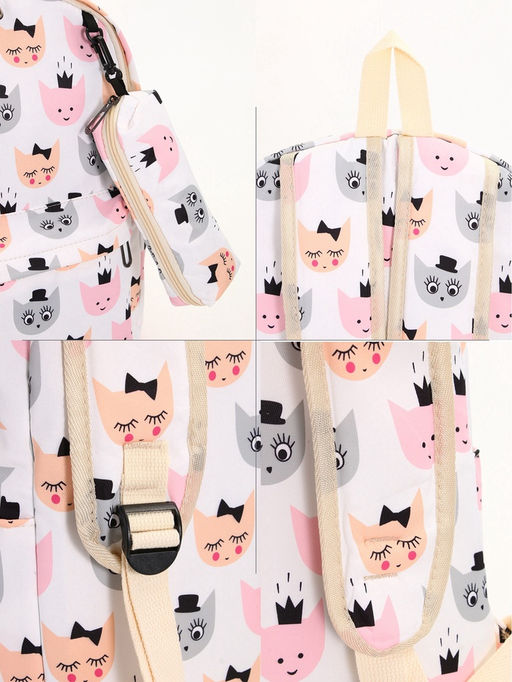 Набор: рюкзак школьный и пенал, с карманами, с принтом, размер 29?12?41 см, розовый