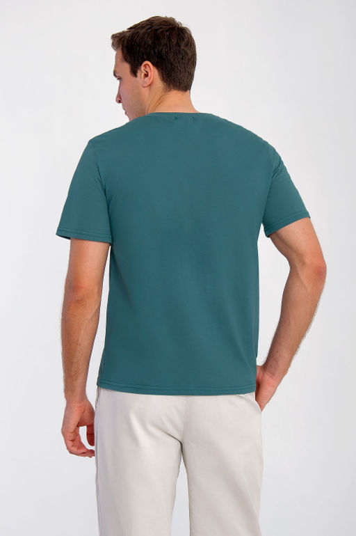 Арт. 61136 Футболка мужская 48-56 (5 шт) Цвет:синевато-зеленый