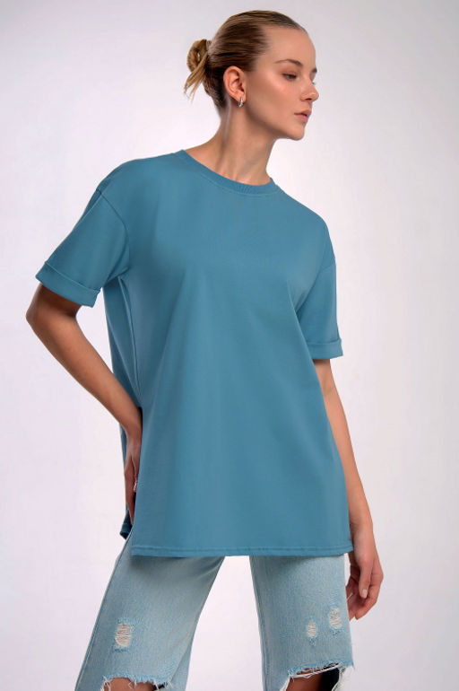 Арт. 31122 Футболка женская 44-52 (5 шт) Цвет:Голубой - Калинка фото 2