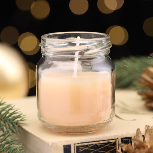 Цена за 2 шт. Ароматическая свеча в банке Капучино, 6.4?6 см