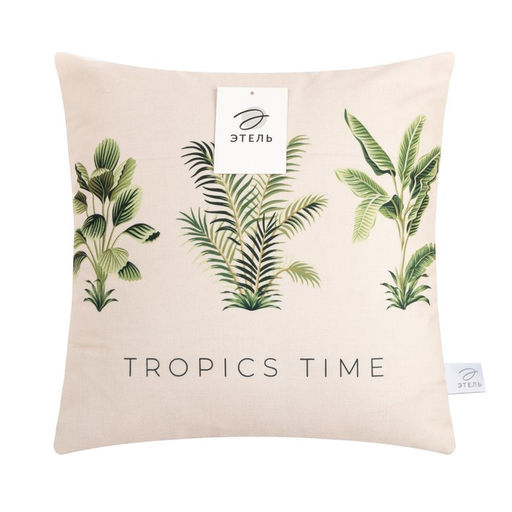 Наволочка декоративная Этель «Tropics time», 40×40 см, 100 п/э, велюр