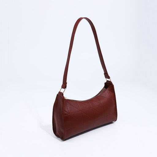 Сумка-багет на молнии, цвет рыжий - Simaland фото 2