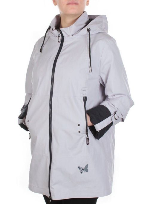 F3921 LIGHT GRAY Ветровка женская CO-COCOPINE (85% хлопок, 15% полиэстер) - Фабричный китай фото 3