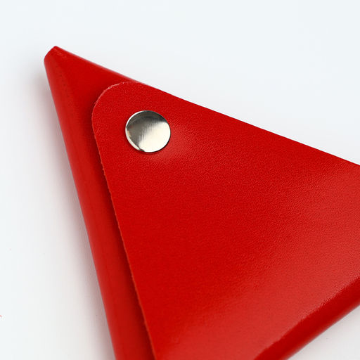 Монетница на кнопке TEXTURA, красная