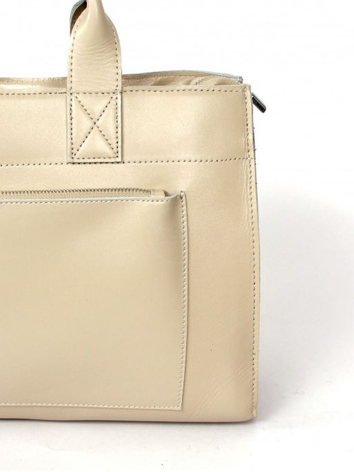 Сумка женская натуральная кожа RM-SH-8896-1, 1отд+карм/перег, плечевой ремень, бежевый SALE 261771 - Adelia фото 4