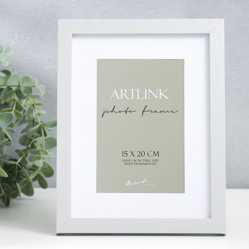 Фоторамка для фото 15×20 см Ellis, МДФ, с паспарту, серебро