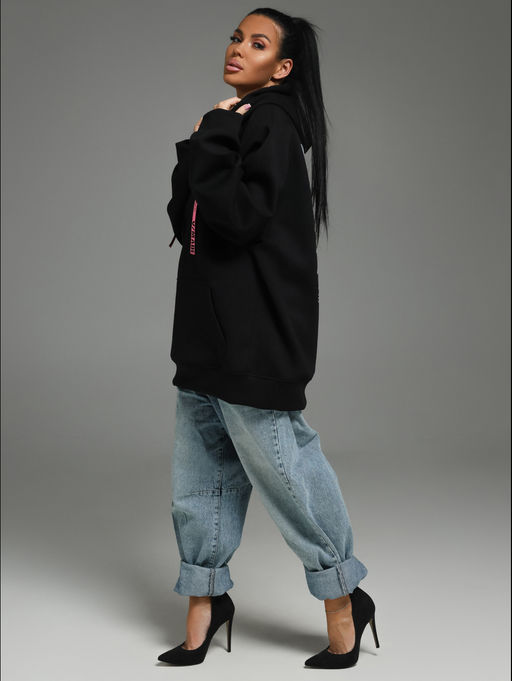 Камелия худи женское (черный собачка)