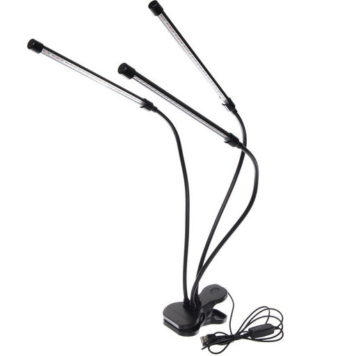 Светильник фито для растений и рассады ECO 11*8*64 см 72 LED USB на прищепке, тройной - Серпантин фото 2