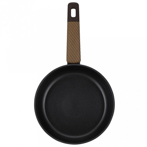 Сковорода с антипригарным покрытием Brownie д24см, h5,3см, s2,8мм, дно д3,5мм, индукционное дно д17,5см, алюминий, бакелитовая ручка с покрытием soft-touch, Regent (Китай) Подходит для всех видов плит, включая индукционную. - Домашняя мода фото 3