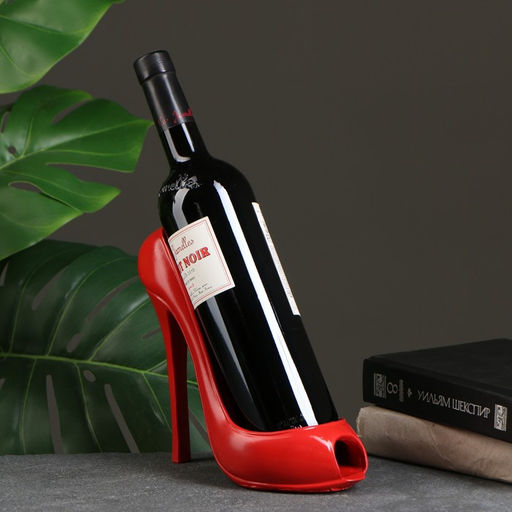 Подставка для бутылки «Туфля», красная, 23×9×19 см