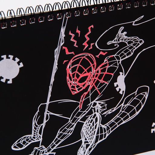 Набор для творчества с заданиями Гравюры, цветной фон, 8 гравюр, Человек-паук - Marvel фото 3