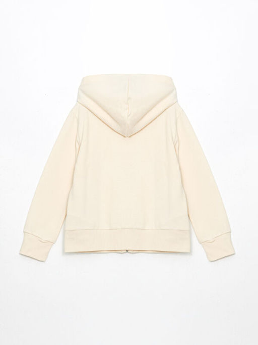 Kap??onlu K?z ?ocuk Fermuarl? Sweatshirt