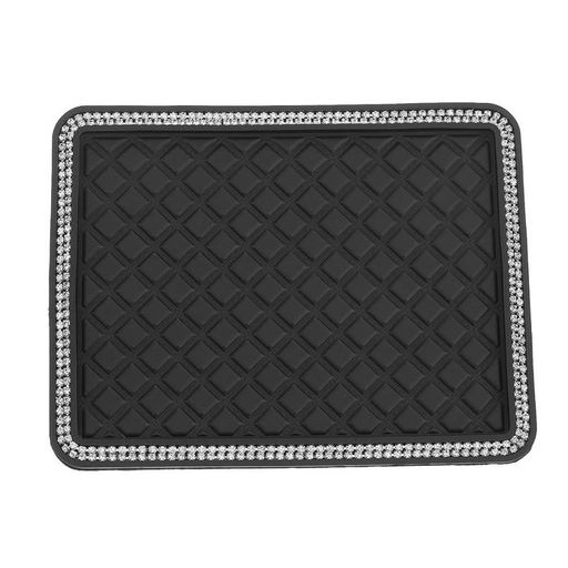 Коврик противоскользящий со стразами, 17?14 см, черный