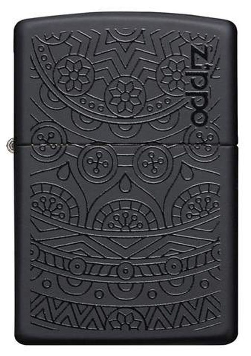 Зажигалка ZIPPO Черный мотив | Tone on Tone Design 29989