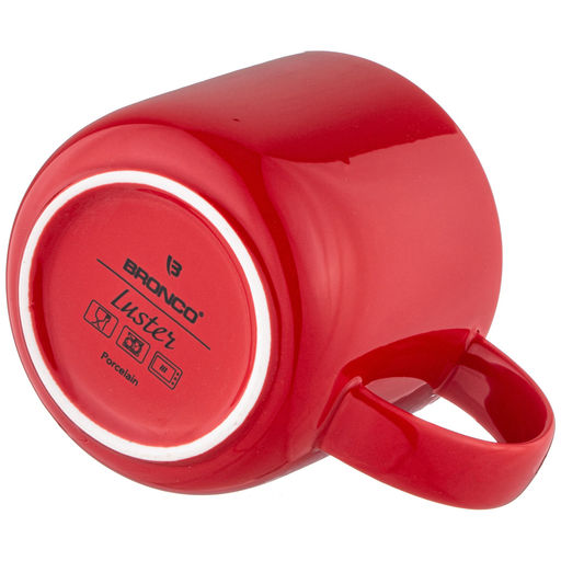 Цена за 4 шт. КРУЖКА BRONCO LUSTER 440 МЛ КРАСНАЯ фото 3