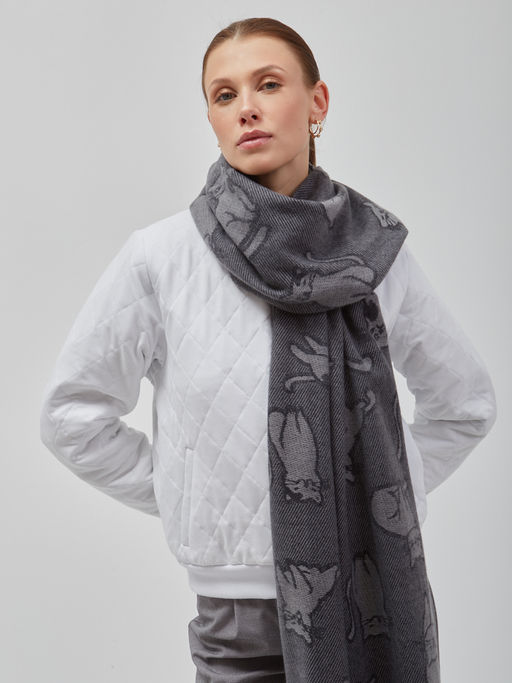 В составе шерсть. Большой теплый двусторонний палантин - Tantino фото 7